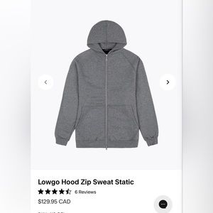 Zanerobe lowgo zip hood size large